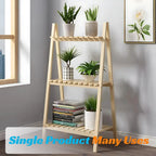 Multipurpose Teak Wood 2 & 3-Tier Adjustable Stand – Wooden Shelf for Makeup, Plants, Kitchen, Books & Home Décor XEILI Official