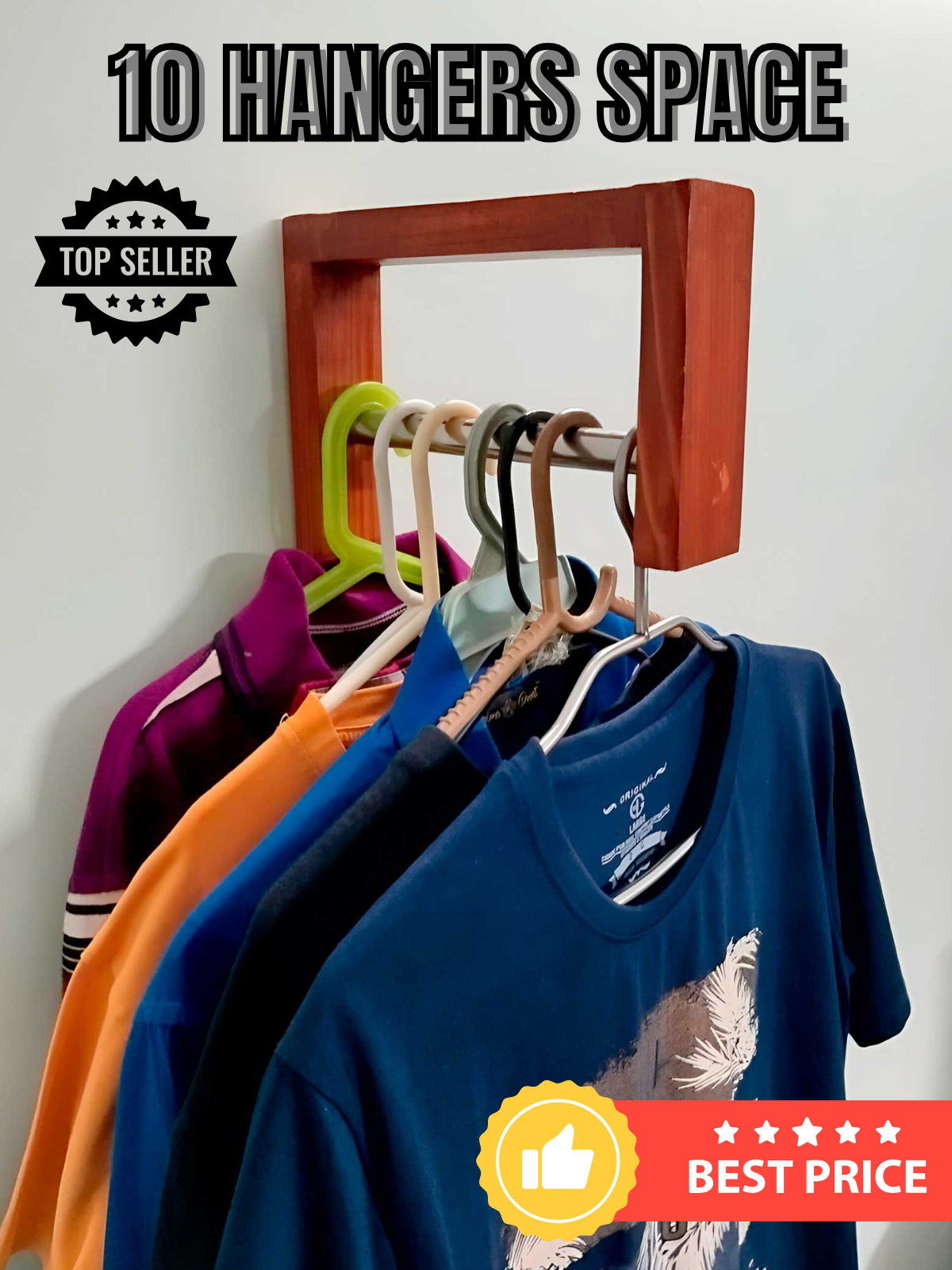 XEILI Cloth Hanging Stand / Wooden Hanger Hanging Stand For home/house/Garments shop/ Boutique/Cloth Rack good quality With best price in Pakistan
