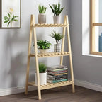 Multipurpose Teak Wood 2 & 3-Tier Adjustable Stand – Wooden Shelf for Makeup, Plants, Kitchen, Books & Home Décor XEILI Official